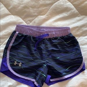 Purple Under Armour shorts